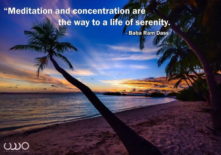 “Meditation and concentration are the way to a life of serenity. - Baba Ram Dass-