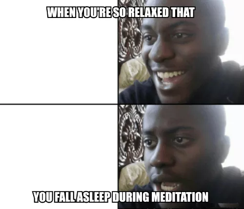 Meditation Memes with Funny text quotes